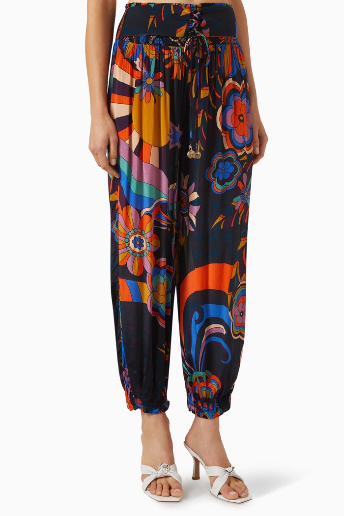 

70s Vibe Pants in Viscose, Black