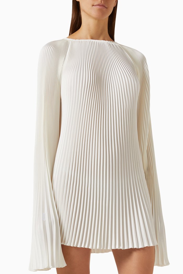 

Palais Pleated Mini Dress, White