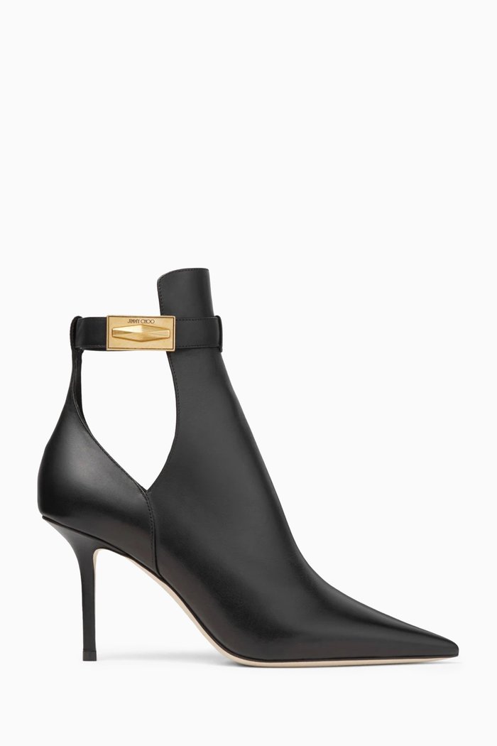 

Nell 85 Ankle Boots in Calfskin, Black