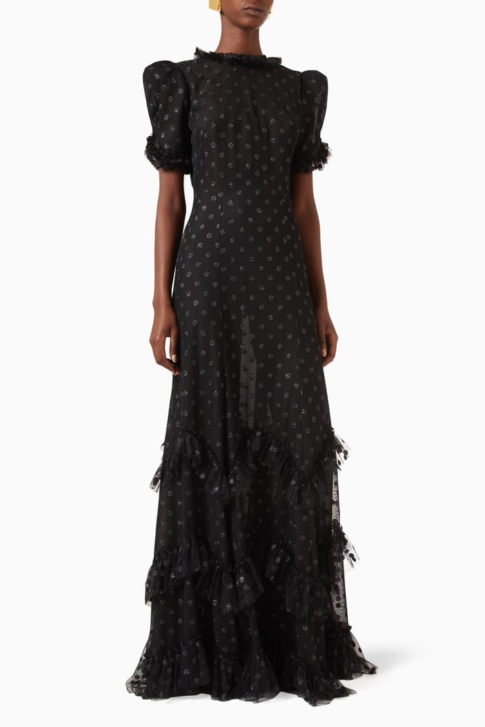 

The Wicked Witch Sky Rocket Maxi Dress in Tulle, Black