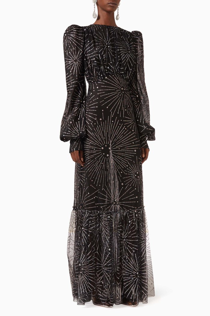 The Royal Sorceress Maxi Dress, Black