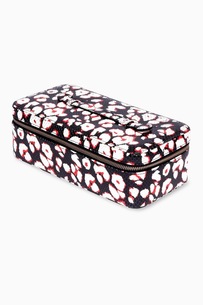 

Sloane Jewellery Case in Snake-embossed Leather, Red