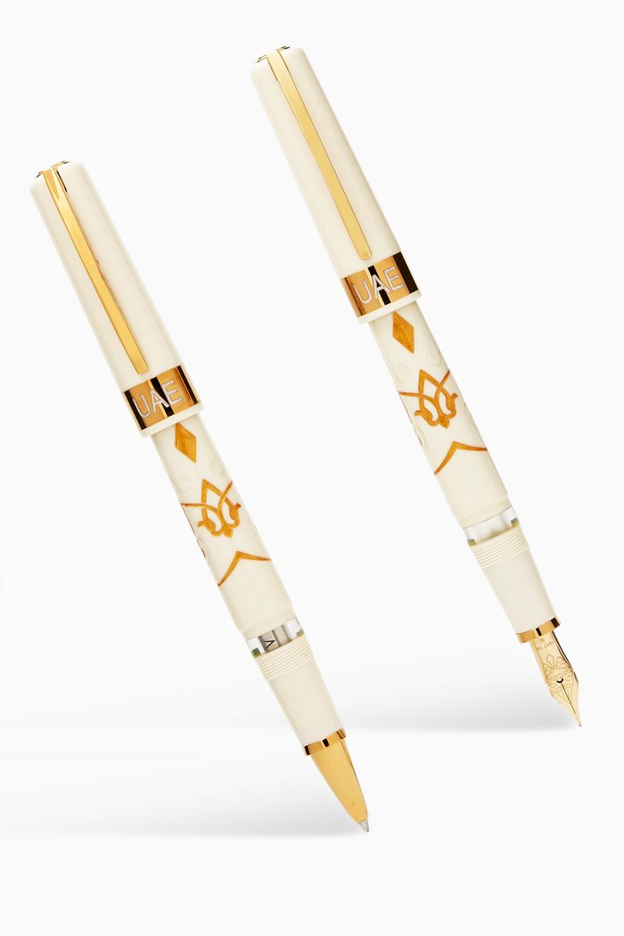 

50th Anniversary Rollerball & Fountain Pen Set, White