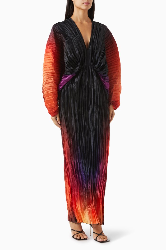 

De Luxe Pleated Gown, Red