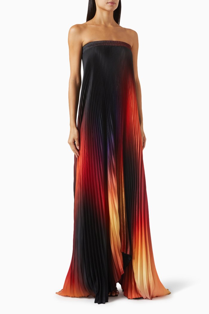 Bisous Strapless Gown, Red