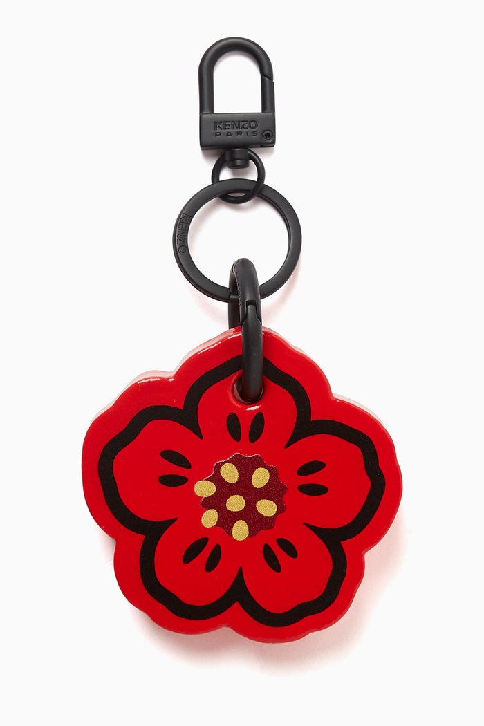 

Boke Flower Keyring in Resin, Red
