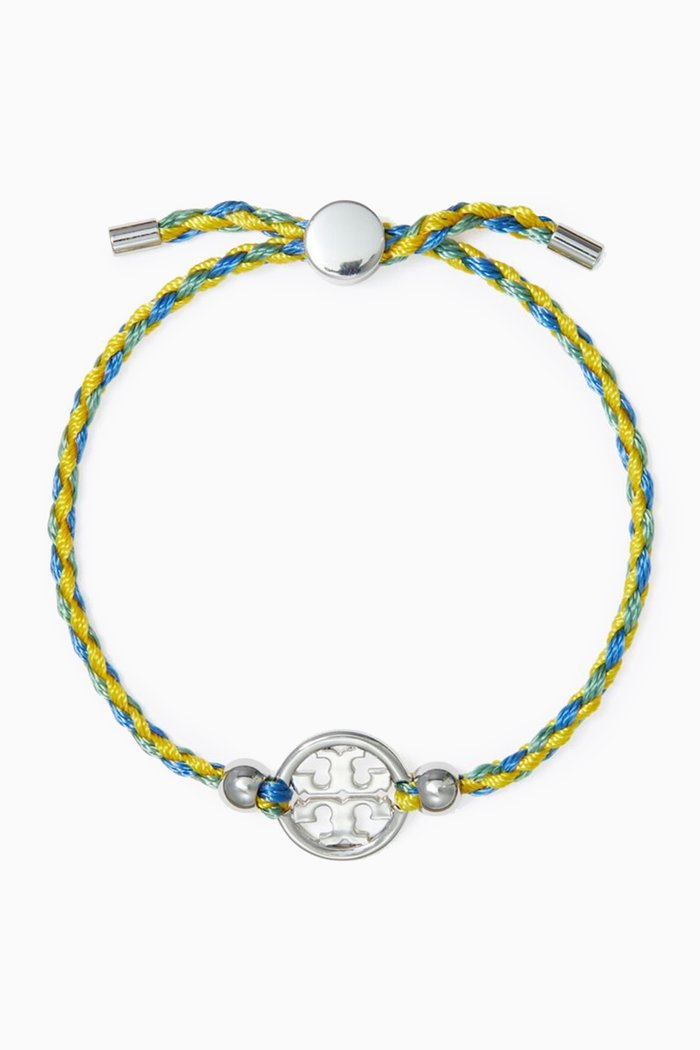 

Miller Slider Bracelet in 18kt Gold-plated Brass & Nylon, Silver