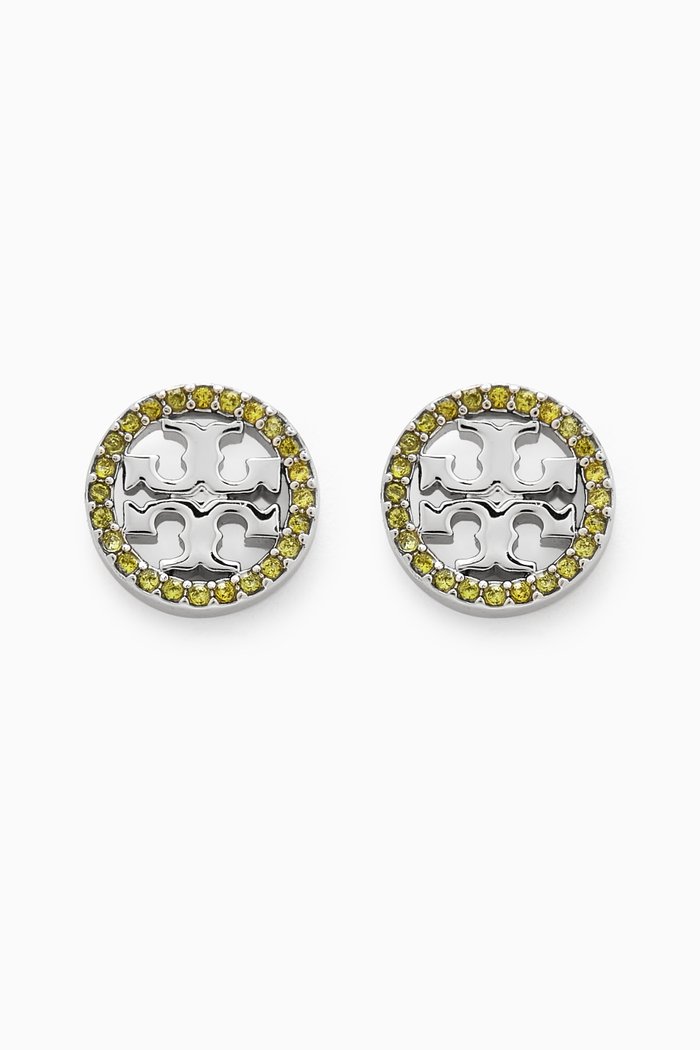 

Miller Crystal Pavé Stud Earrings in Silver-plated Brass, Multicolour