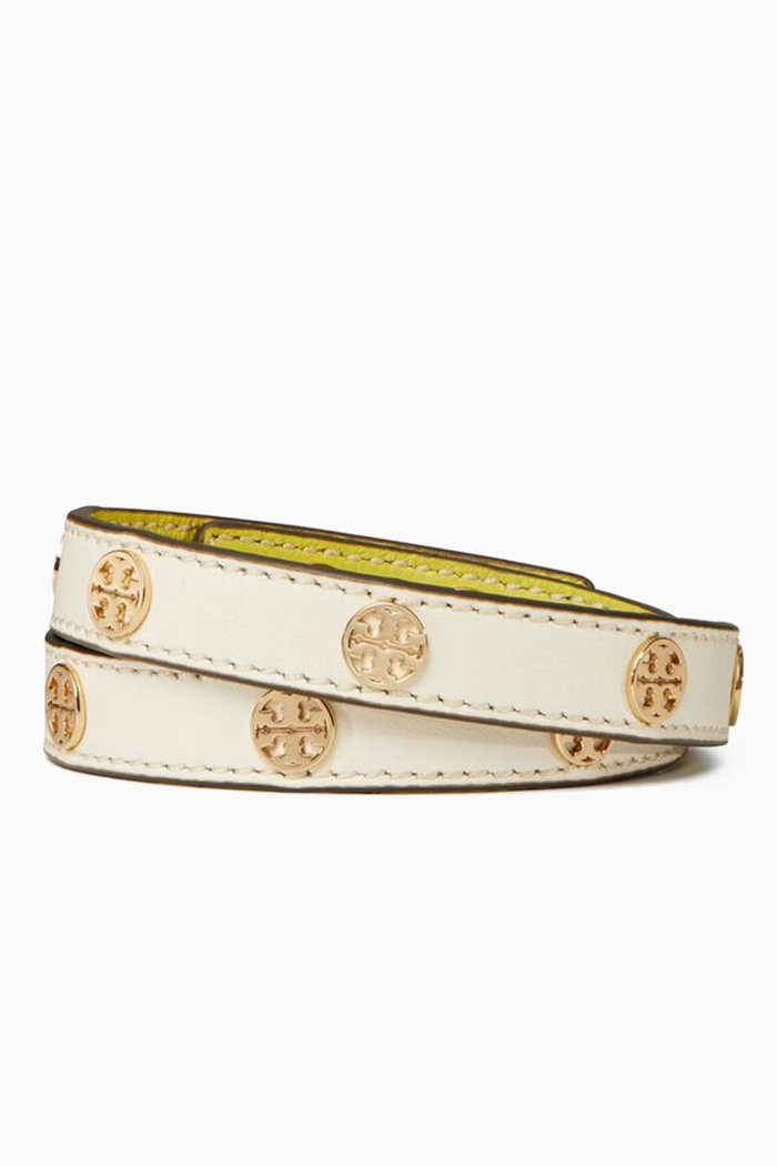 

Miller Double-wrap Bracelet in 18kt Gold-plated Brass & Leather