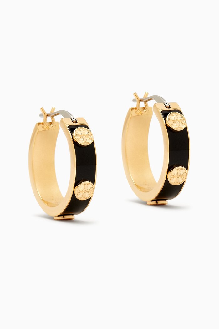 

Miller Stud Enamel Earrings in Gold-tone Metal