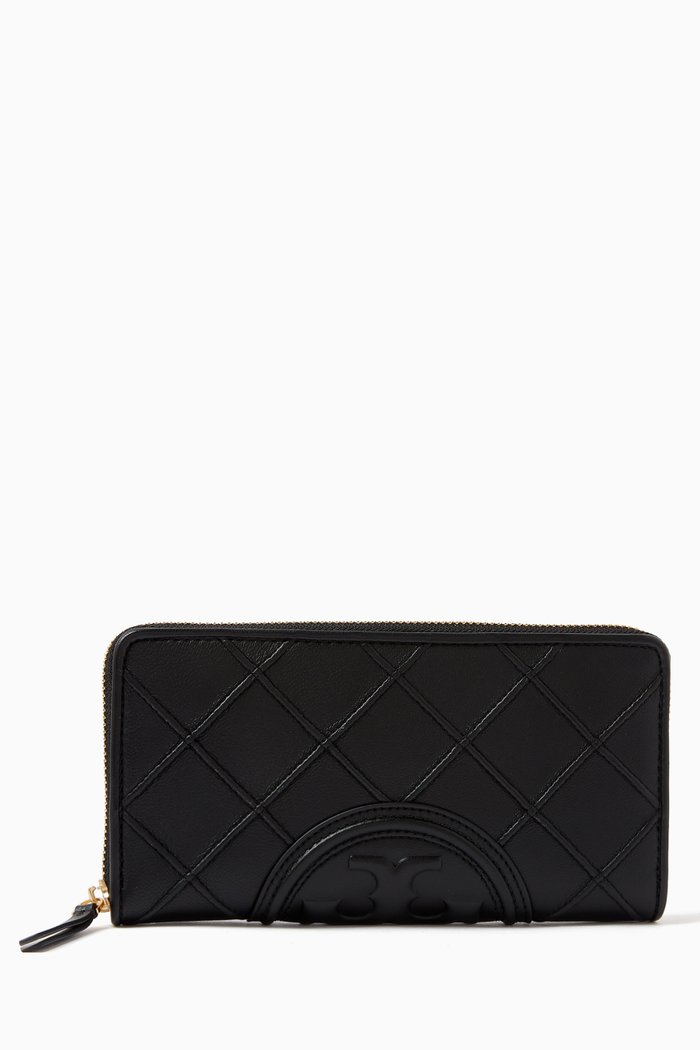 

Fleming Soft Zip Continental Wallet in Leather, Black