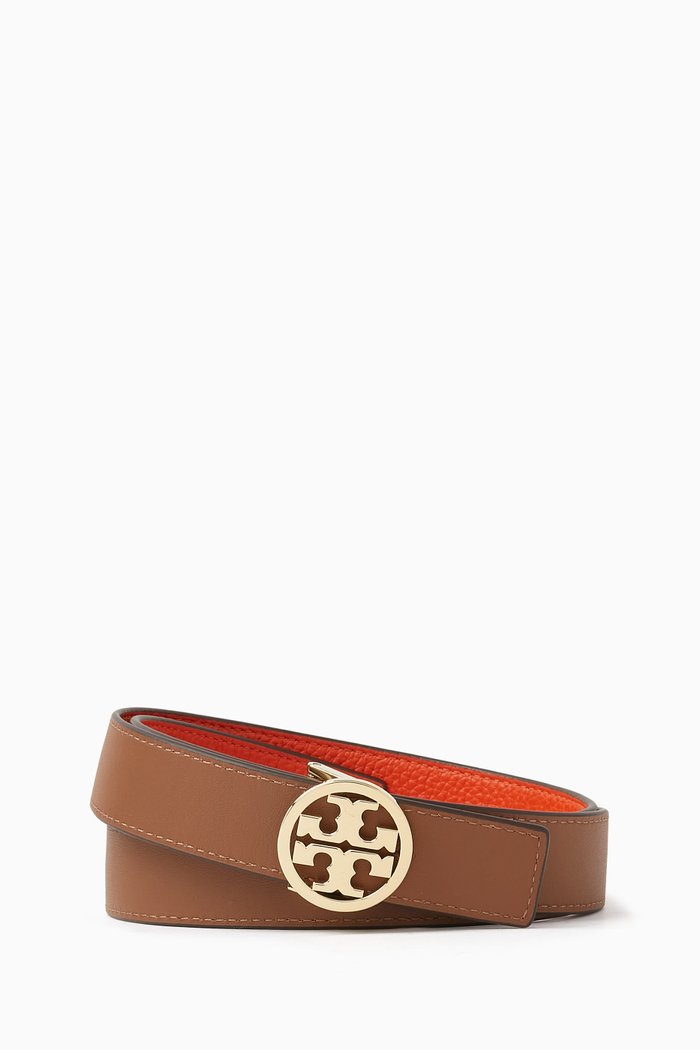 Reversible Miller Belt in Leather, Gold