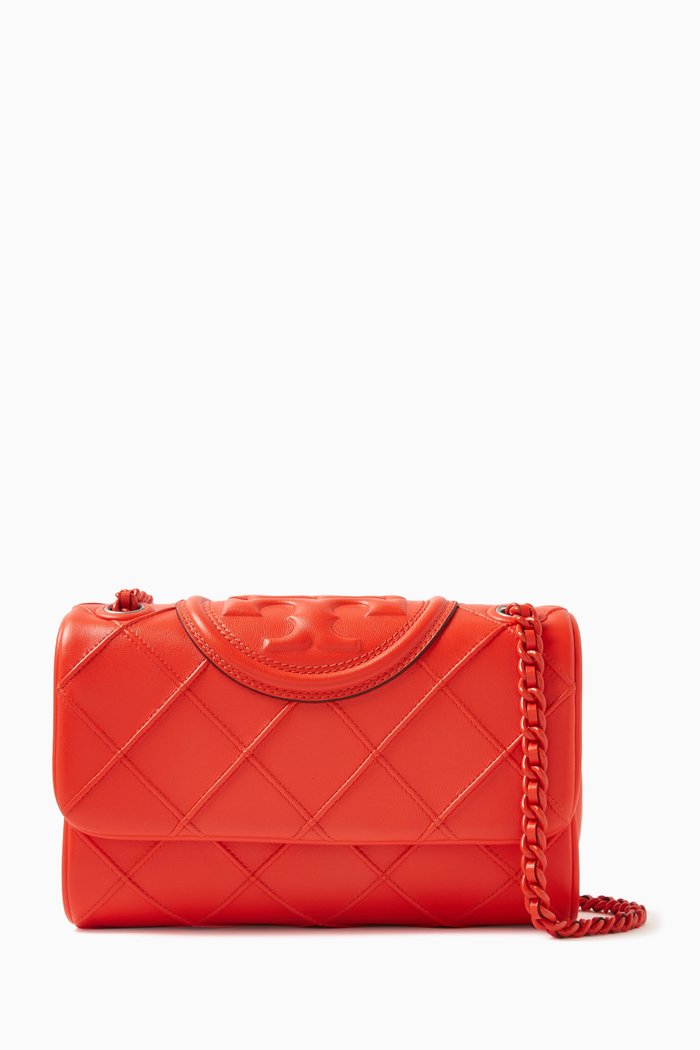 

Small Fleming Convertible Shoulder Bag in Leather, Red