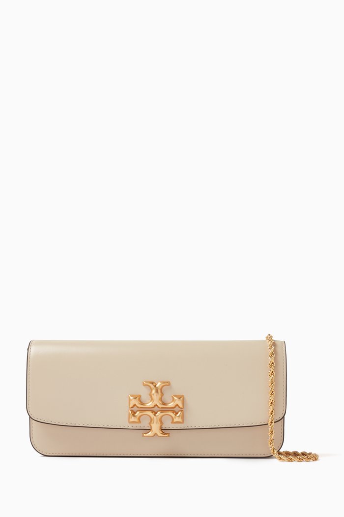

Eleanor Clutch Bag in Leather, Neutral