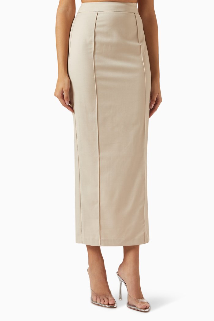 Fable Maxi Skirt, Neutral