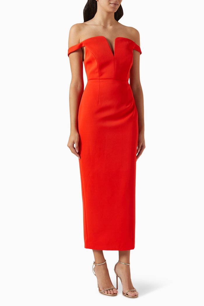 

Ignite Midi Dress, Red