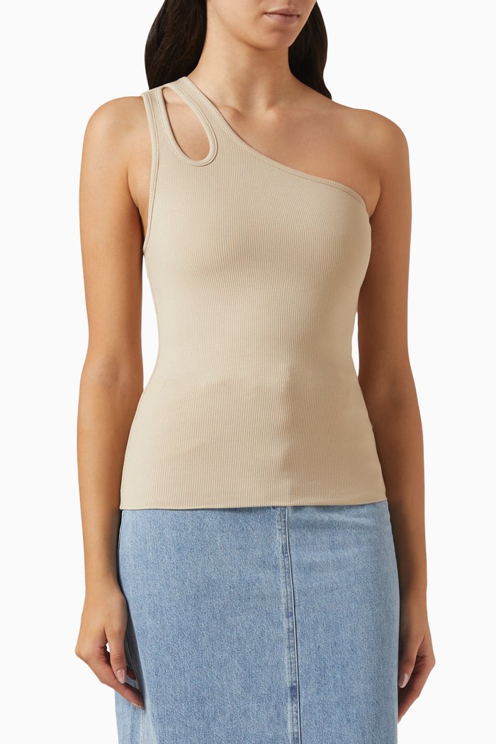

Vice Tank Top in Rayon, Neutral