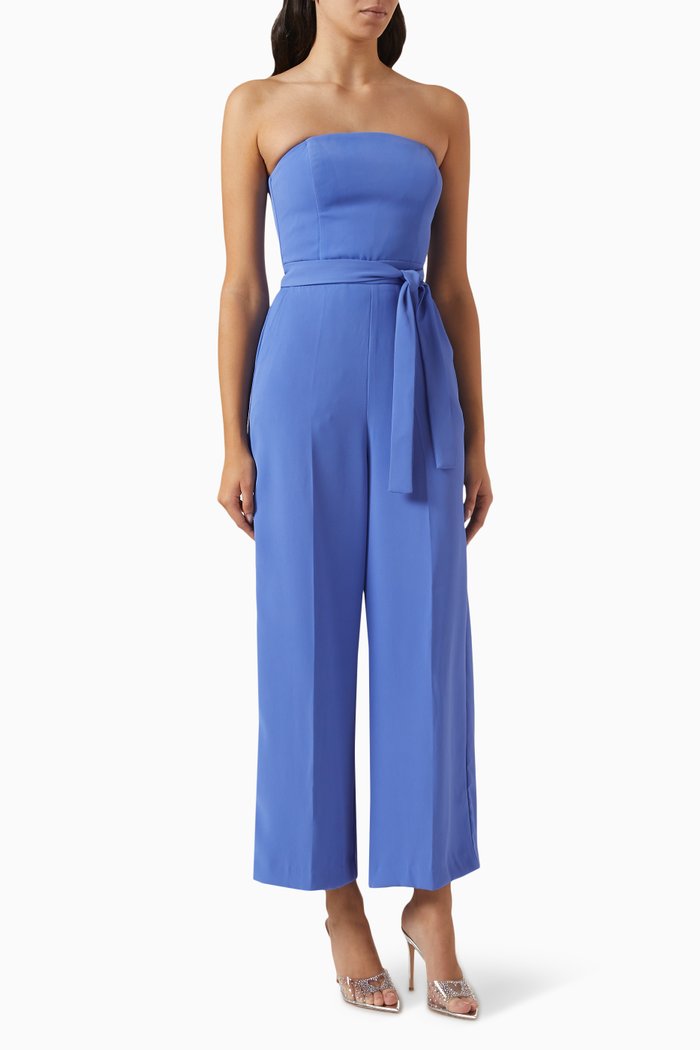 Manifest Strapless Jumpsuit, Blue