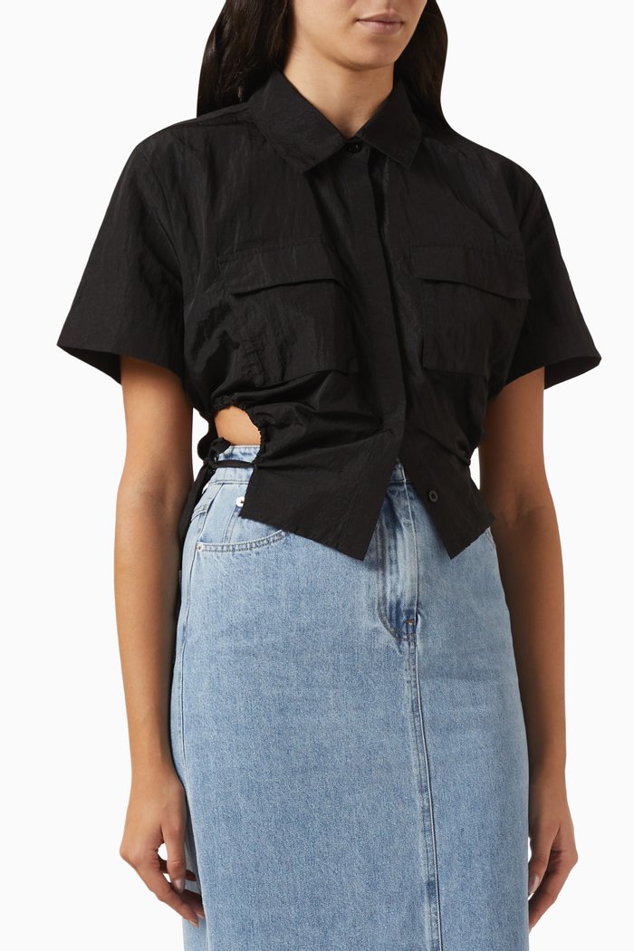 

Tongue Tied Crop Top, Black