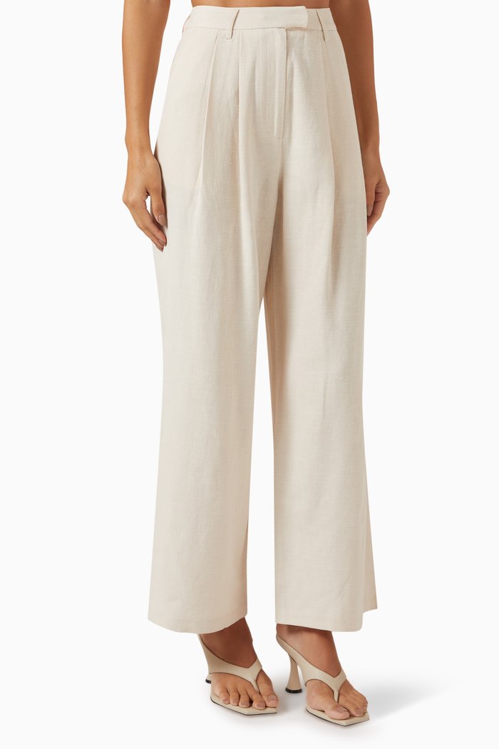

Novelty Pleated Pants, Neutral