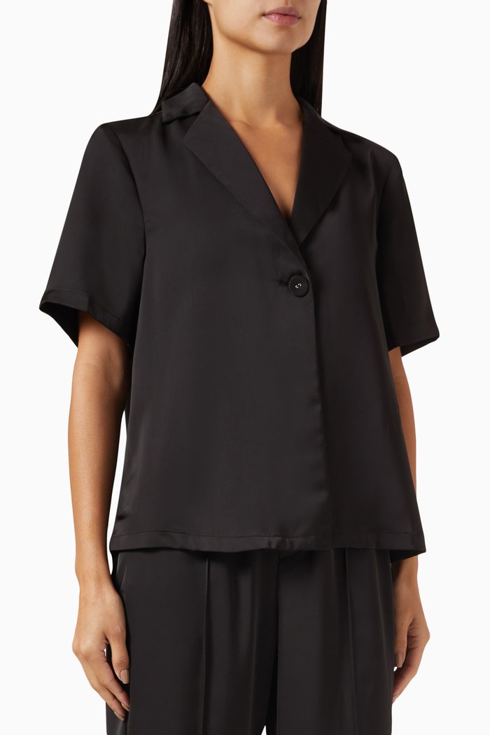 

Adrift One Button Shirt, Black