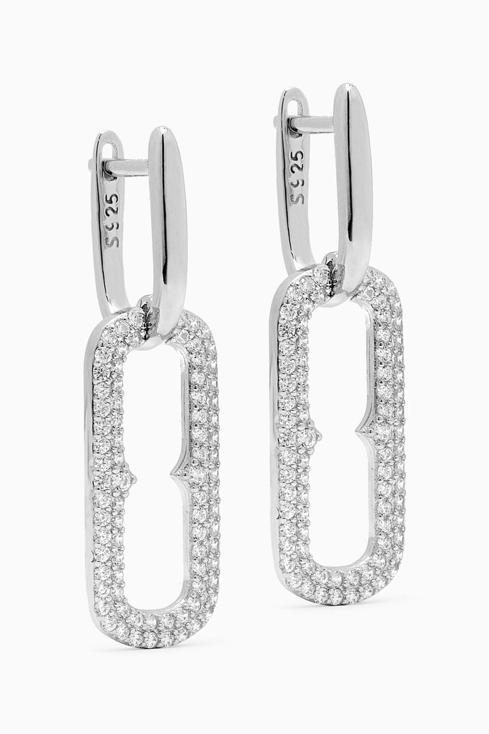 Dina Hoop Earrings in Sterling Silver