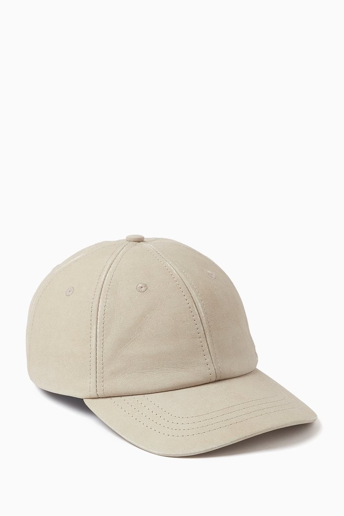 

Printed Baseball Cap in Leather, Neutral