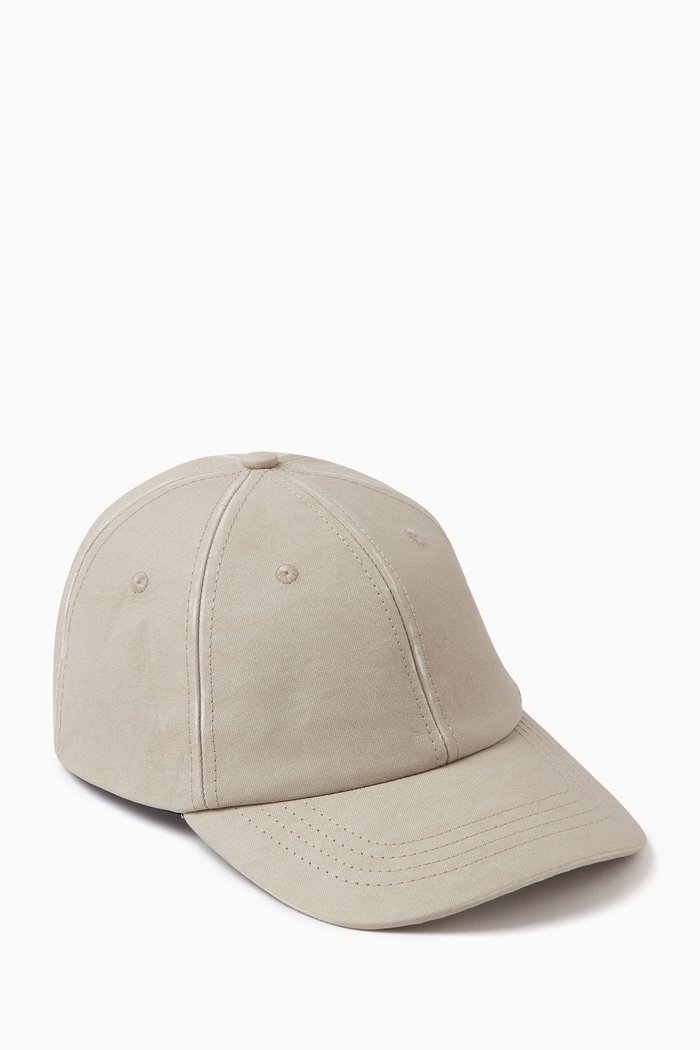 Baseball Cap in Leather, Neutral