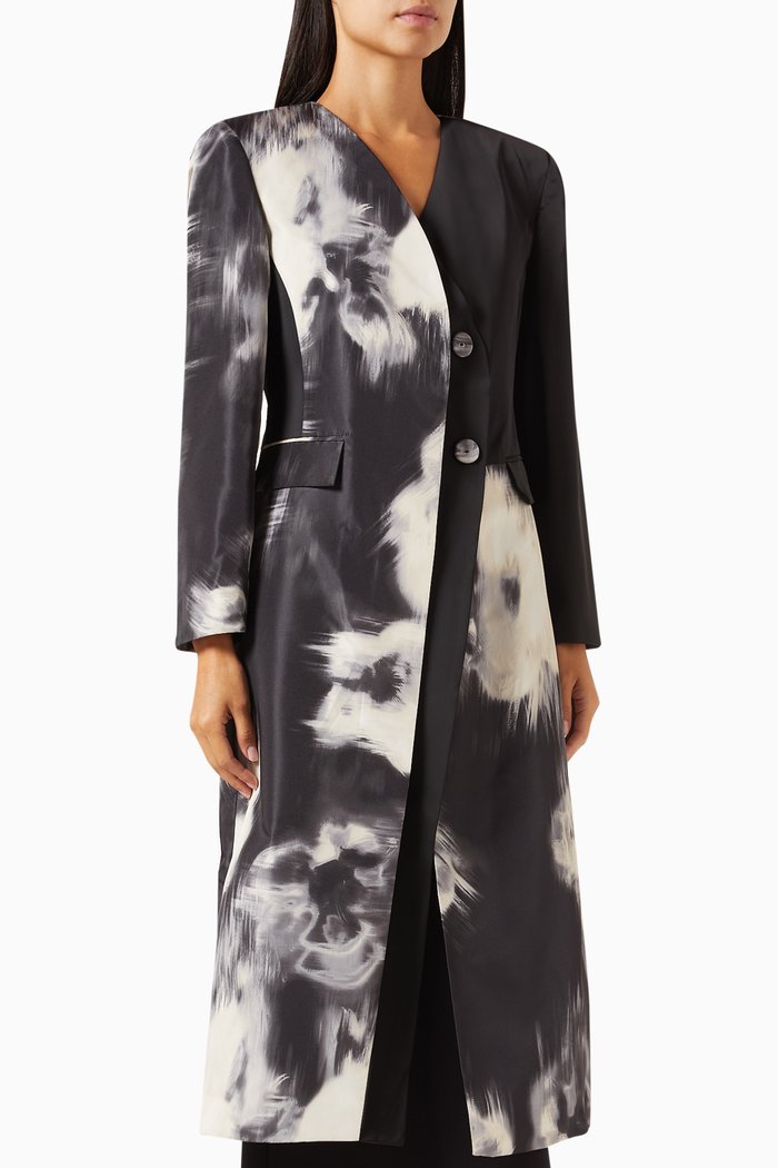 

Printed Coat, Black