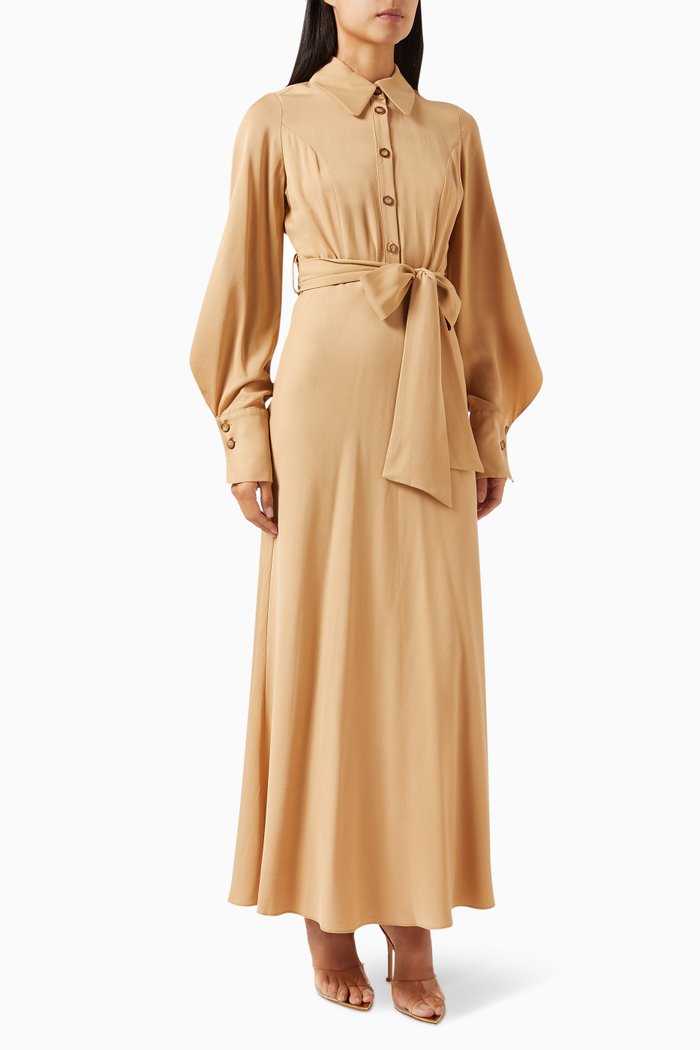 

Buttoned Maxi Dress, Neutral