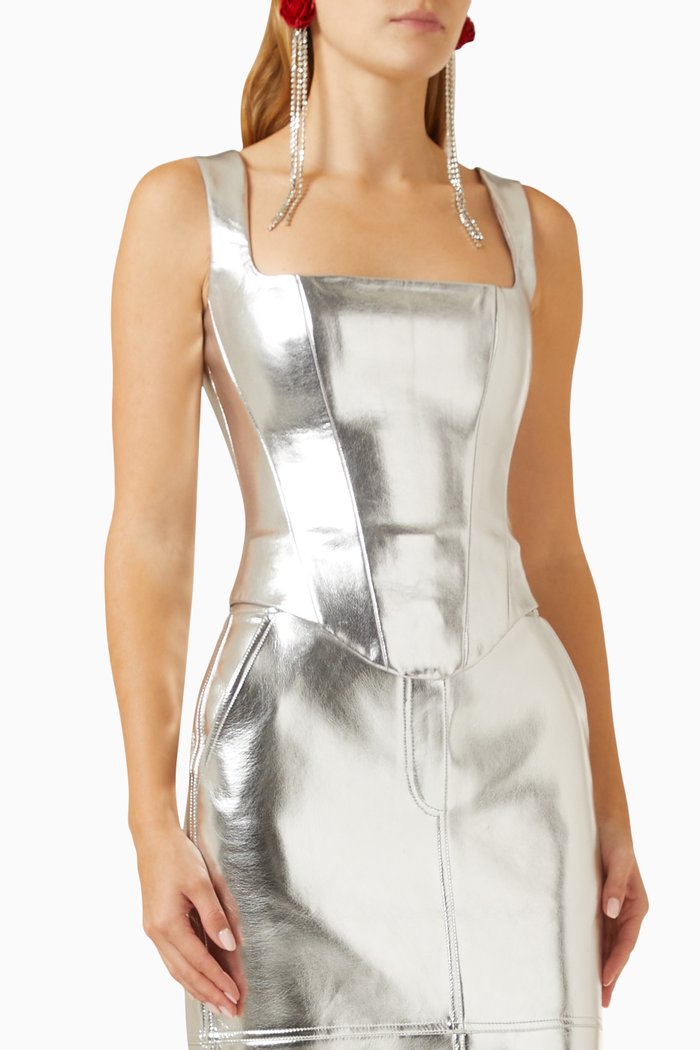 

Lacquered Corset, Silver