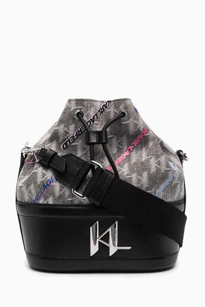 

K/Saddle Bucket Bag in Denim, Multicolour
