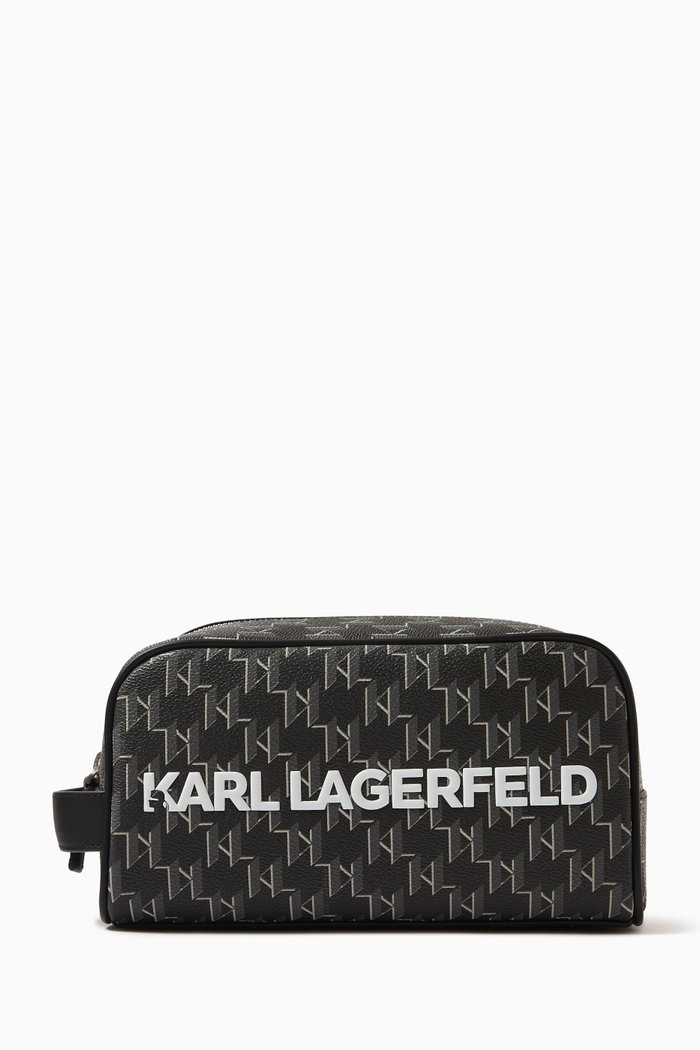 

K/ Monogram Klassik Washbag in Coated-canvas, Black