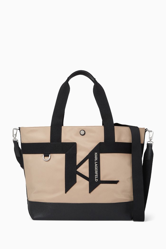 

Large K/Fold Tote Bag in Recycled Nylon, Neutral