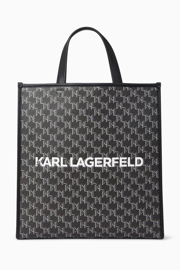 

Large K/ Monogram Klassik Tote Bag in Coated-canvas, Black