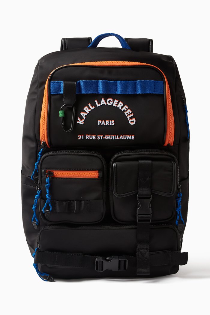 

Rue St. Guillaume Multi-functional Backpack in Recycled Nylon, Black