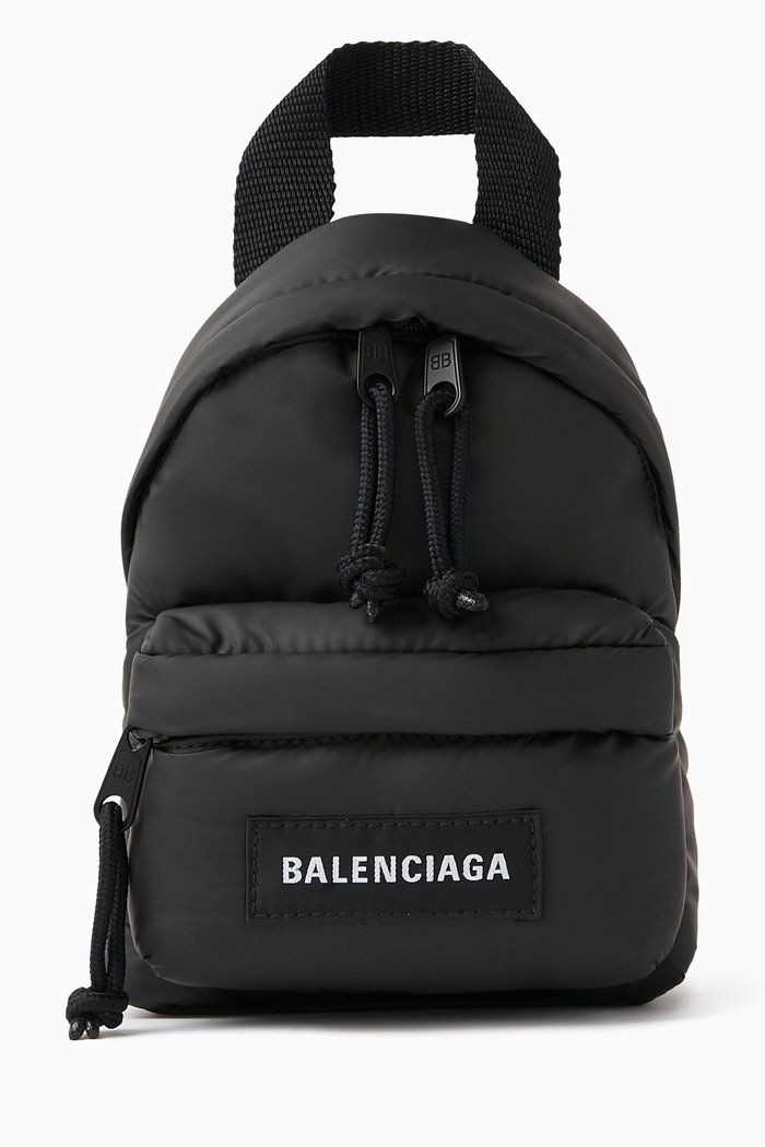 

Mini Explorer Backpack in Puffed Nylon, Black
