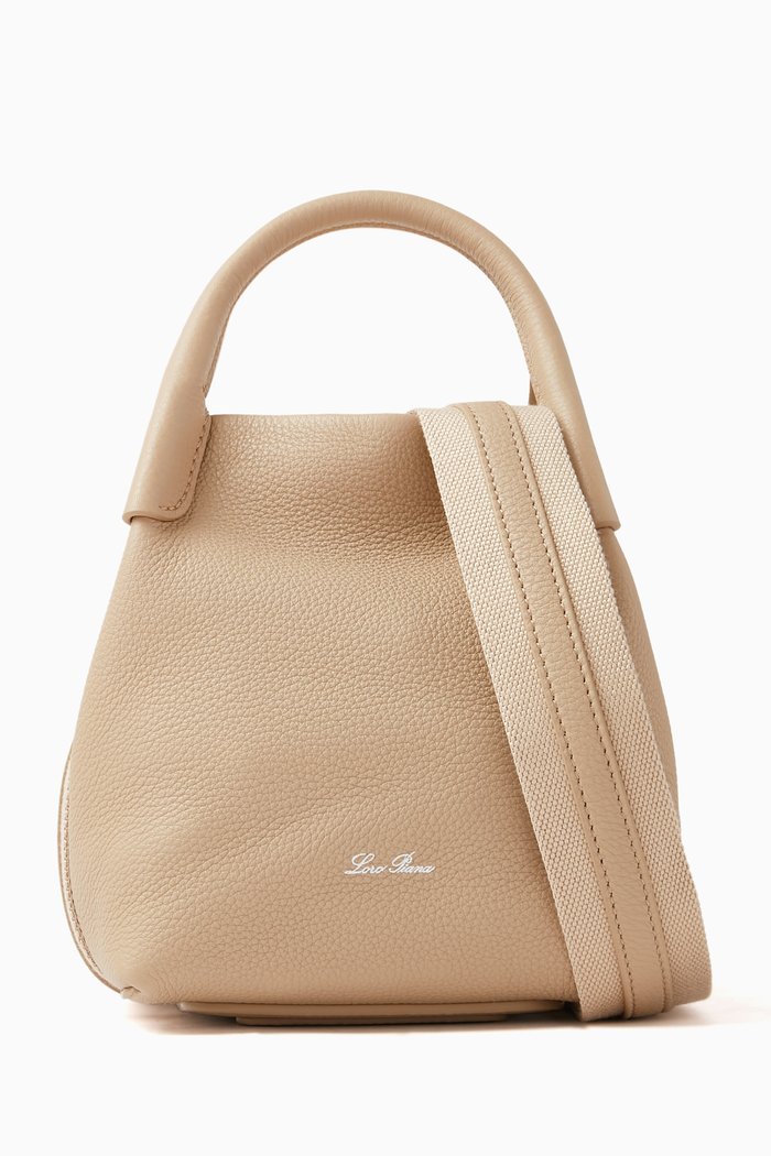 

Micro Bale Bag in Calfskin, Neutral