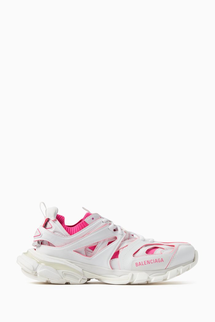 

Track Sock Sneakers in Knit Nylon, White