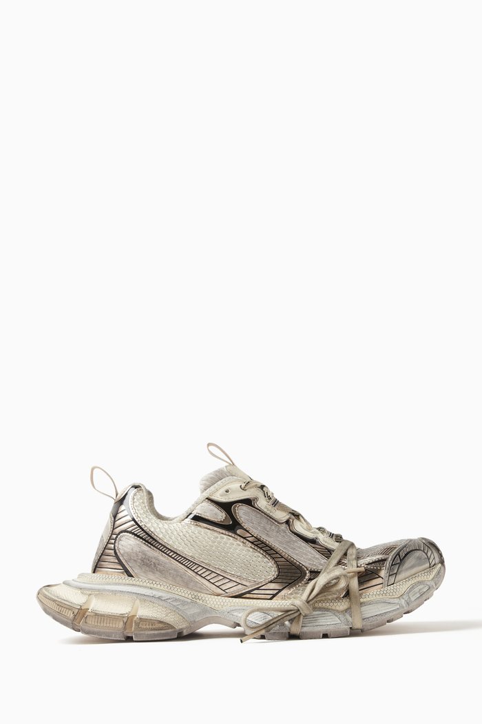 

3XL Logo Low-top Sneakers in Mesh, Neutral