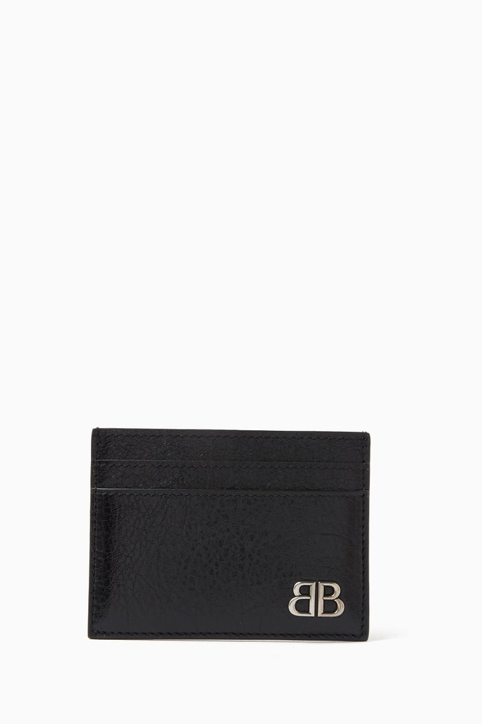 

Monaco Card Holder in Leather, Black