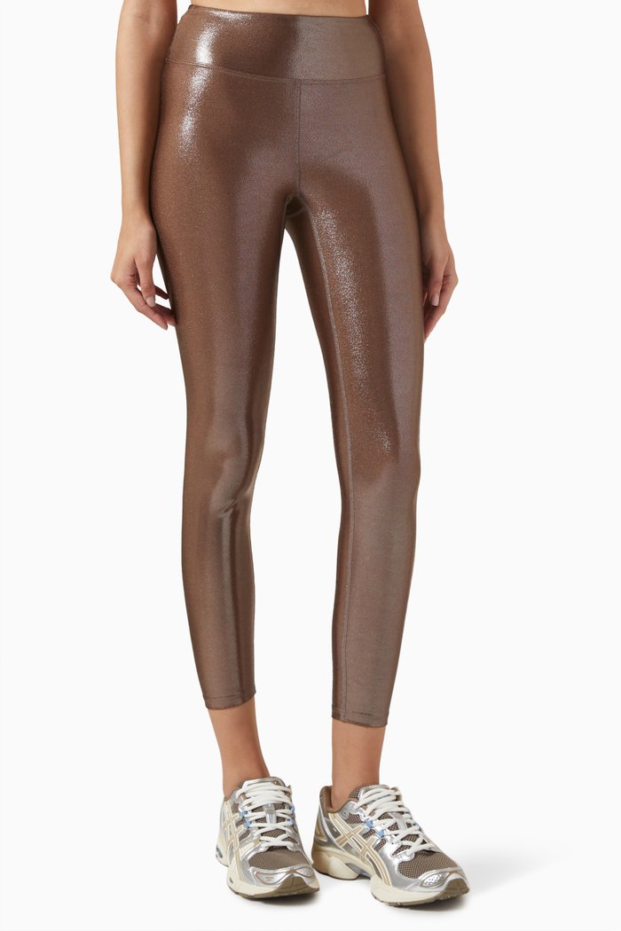 

Marvel Leggings in Metallic-nylon, Brown