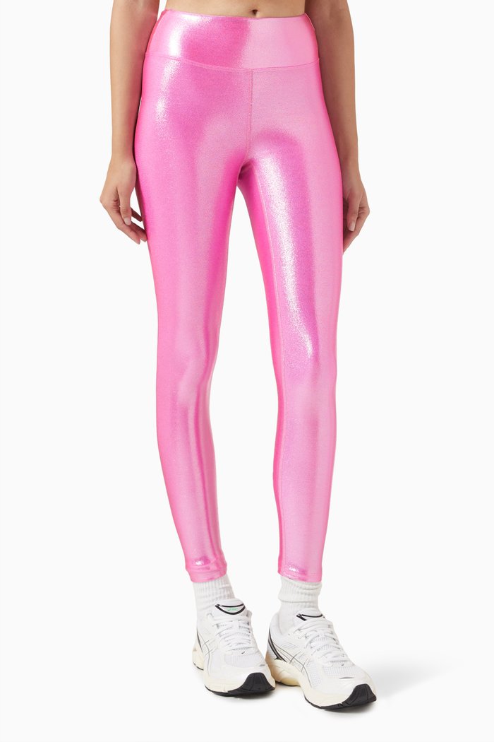 

Marvel Leggings in Metallic-nylon, Pink