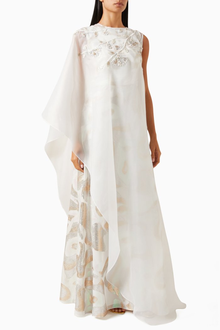 

Embellished Jacket & Dress Set, White
