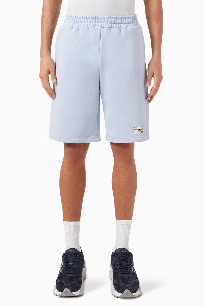 

10" Shorts in Organic Cotton-blend, Blue