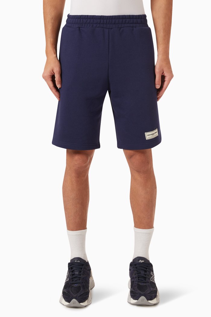 

10" Shorts in Organic Cotton-blend, Blue