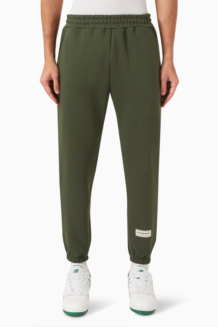 Regular-Fit 27" Joggers in Organic Cotton-blend, Neutral