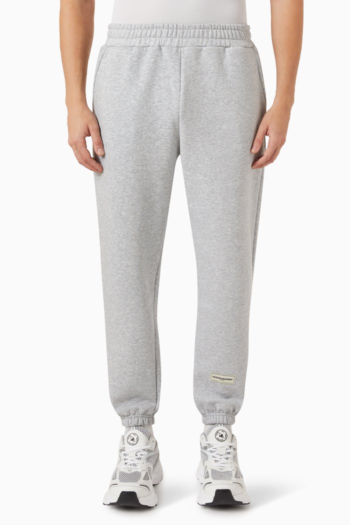 Regular-Fit 27" Joggers in Organic Cotton-blend, Grey
