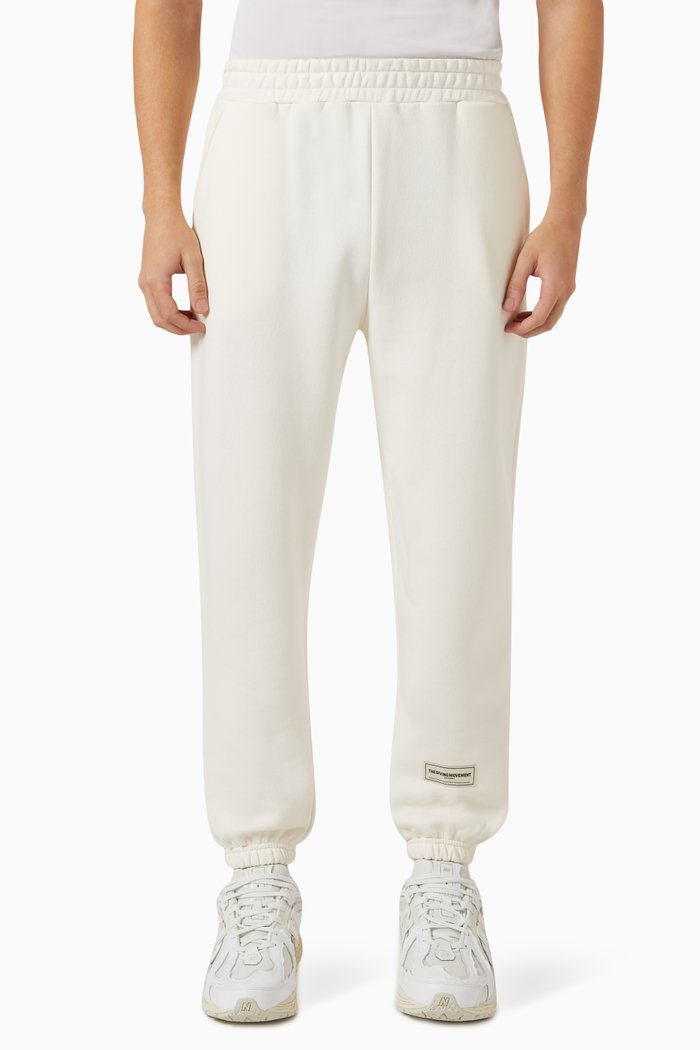Regular-Fit 27" Joggers in Organic Cotton-blend, Neutral