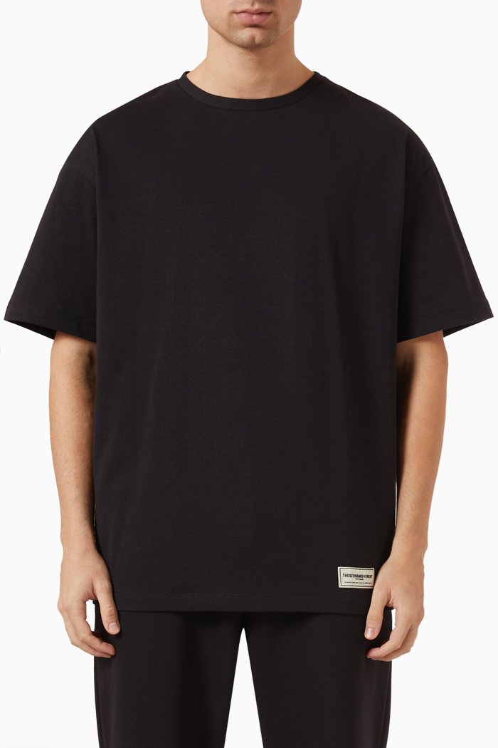 

Oversized UAE-print T-shirt in COTTONSEY100©, Black